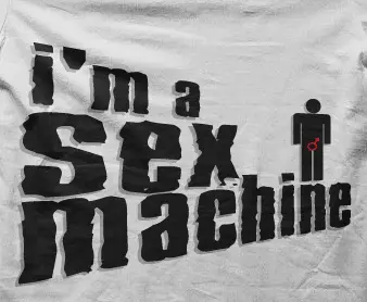 Camiseta sex machine-detalle