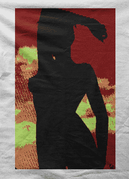 Camiseta silueta mujer-detalle