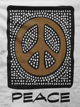 Camiseta simbolo paz-detalle