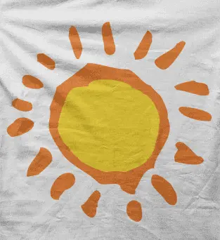 Camiseta sol V-detalle