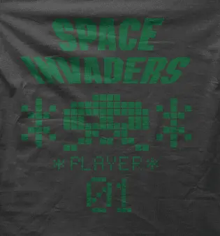Camiseta space invaders player-detalle