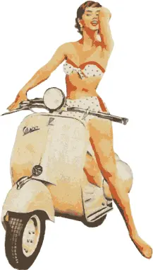 Camiseta vespa bikini-detalle