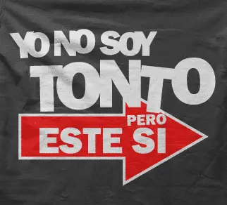 Camiseta yo no soy tonto-detalle